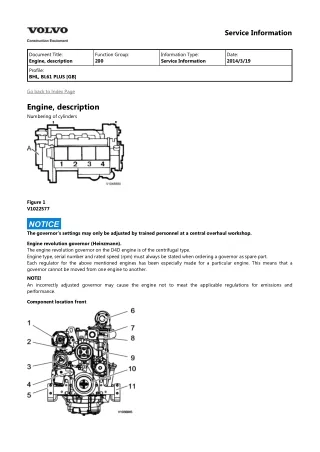 Volvo BL61 PLUS Backhoe Loader Service Repair Manual Instant Download