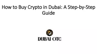 How to Buy Crypto in Dubai: A Step-by-Step Guide