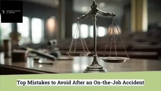 Top Mistakes to Avoid After an On-the-Job Accident