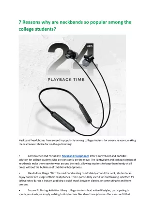 7 Reasons why are neckbands so popular among the college students.docx