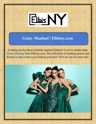 Gemy Maalouf Elbisny.com