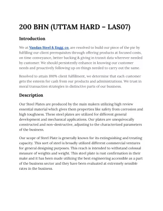 200 BHN (UTTAM HARD – LAS07)