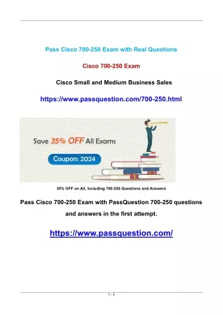 Cisco 700-250 SMBS Practice Test Questions