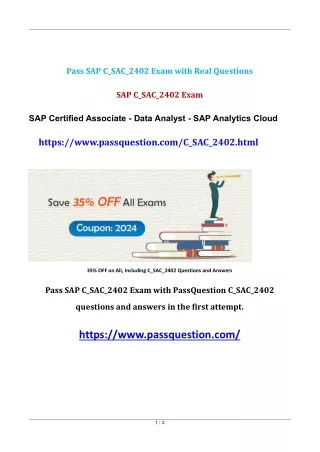 SAP Analytics Cloud C_SAC_2402 Practice Test Questions