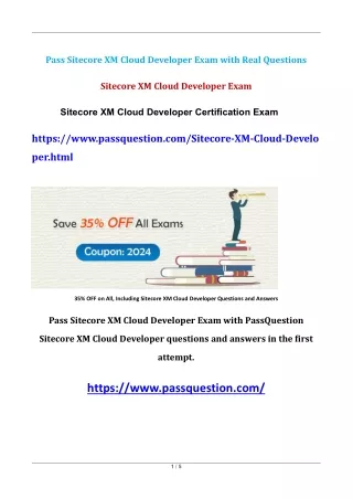 Sitecore XM Cloud Developer Exam Questions