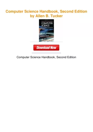 Computer Science Handbook, Second Edition by Allen B. Tucker