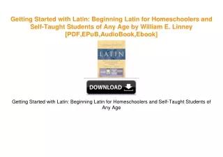 Getting Started with Latin: Beginning Latin for Homeschoolers and Self-Taught Students