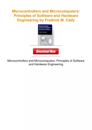 Microcontrollers and Microcomputers: Principles of Software and Hardware