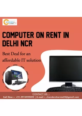 Computer for Rent in Delhi NCR 9910999099