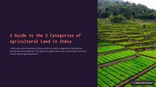 A Farmer's Guide to the 5 Types of Agricultural Land in India