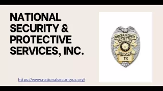 security firm Dallas-National Security & Protective Services, Inc.