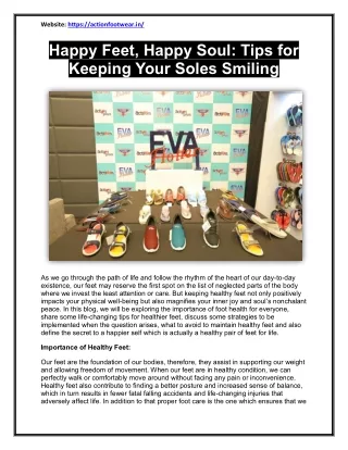 Happy Feet, Happy Soul: Tips for Keeping Your Soles Smiling