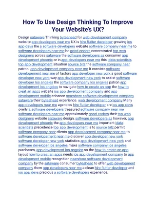 How To Use Design Thinking To Improve Your Website’s UX.docx