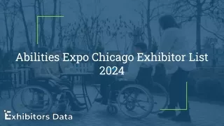 Abilities Expo Chicago Exhibitor List 2024