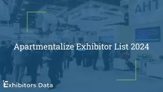 Apartmentalize Exhibitor List 2024