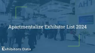 Apartmentalize Exhibitor List 2024