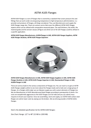 ASTM A105 Flanges