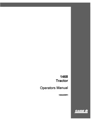 Case IH 1468 Tractor Operator’s Manual Instant Download (Publication No.1084208R1)