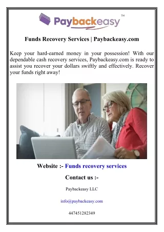 Funds Recovery Services   Paybackeasy.com