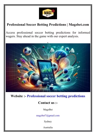 Professional Soccer Betting Predictions   Magzbet.com