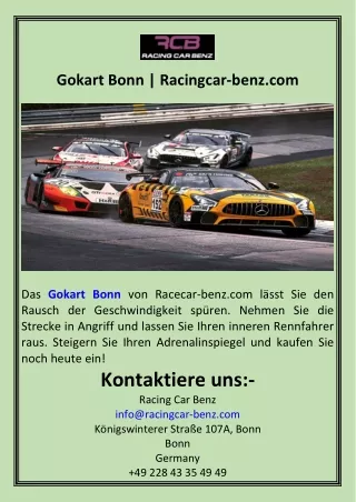 Gokart Bonn  Racingcar-benz.com