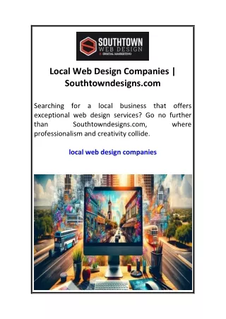 Local Web Design Companies  Southtowndesigns.com