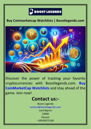 Buy Coinmarketcap Watchlists  Boostlegends.com