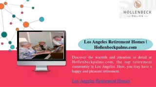 Los Angeles Retirement Homes Hollenbeckpalms.com