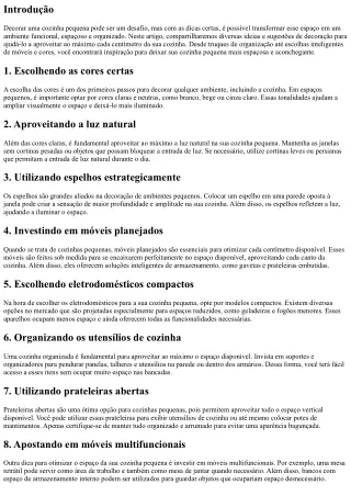 Dicas de decoração para deixar sua cozinha pequena mais espaçosa e organizada