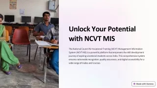 Unlock Your Potential with NCVT MIS