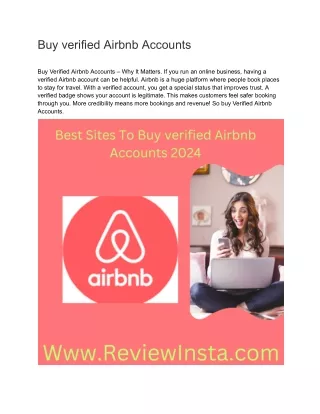 Buy verified Airbnb Accounts