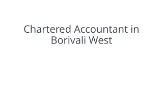 Chartered Accountant in Borivali West