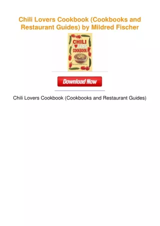 Chili Lovers Cookbook (Cookbooks and Restaurant Guides) by Mildred Fischer