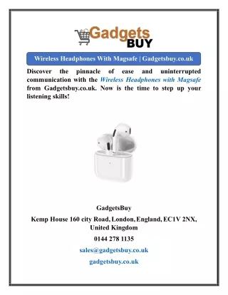Wireless Headphones With Magsafe  Gadgetsbuy.co.uk