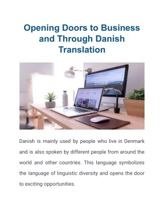 EMPOWERING BUSINESS SUCCESS WITH DANISH TRANSLATION