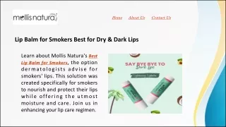 Lip Balm for Smokers Best for Dry & Dark Lips