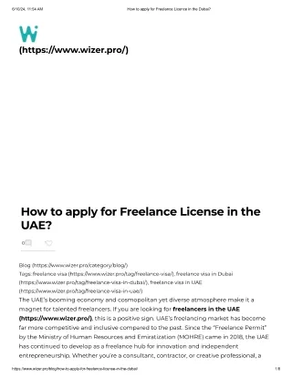 freelance license in UAE