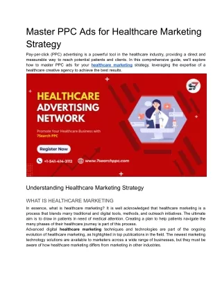 Master PPC Ads for Healthcare Marketing Strategy