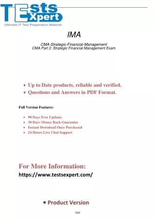 Excel in CMA Part 2 Strategic Financial Management Exam