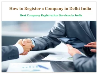How to Register a Company in Delhi India
