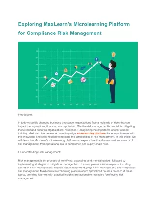 Exploring MaxLearn's Microlearning Platform for Compliance Risk Management