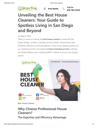 Professional House Cleaning Services