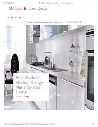 Best Modular Kitchen Design Plans for Your Home