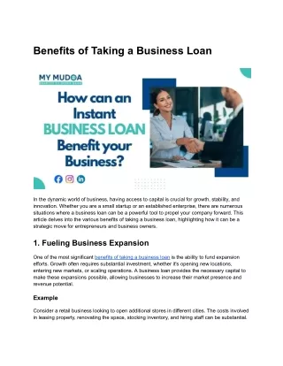 How can an Instant Business Loan Benefit your Business_