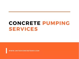 Concrete Pumping Services