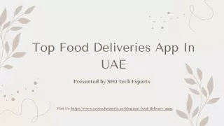 Top 10 Food Delivery Apps UAE