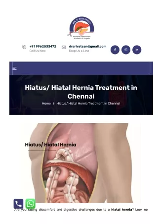 Hiatus Hiatal Hernia Treatment in Chennai