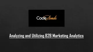 Analyzing and Utilizing B2B Marketing Analytics