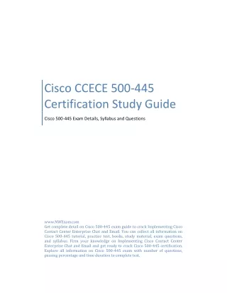 Cisco CCECE 500-445 Certification Study Guide