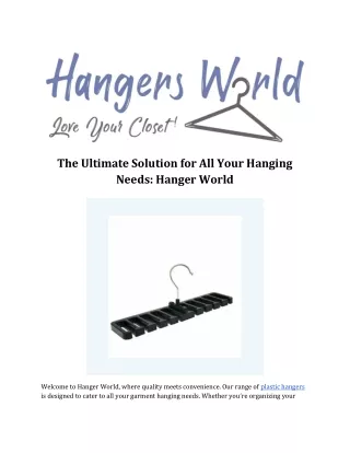 The Ultimate Solution for All Your Hanging Needs